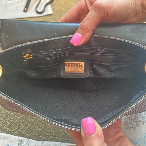 Stuart Weitzman Silver And Gold Clutch 👝RARE!!! - Picture 4 of 4